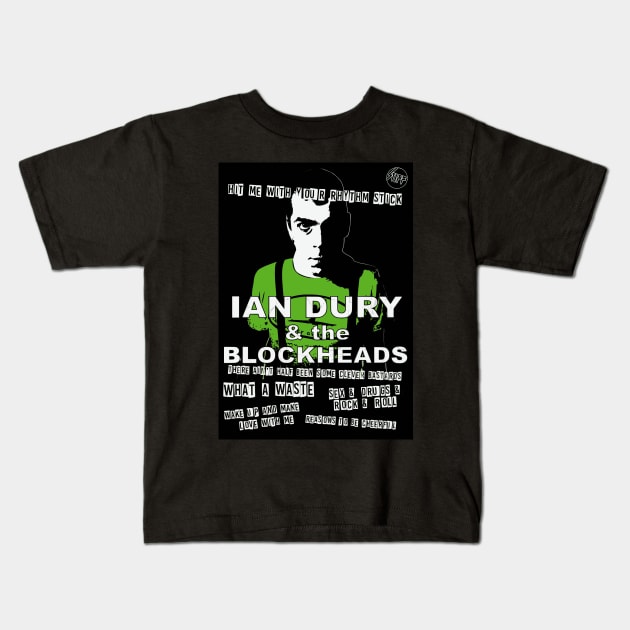 Ian Dury - Hit Me. Kids T-Shirt by OriginalDarkPoetry